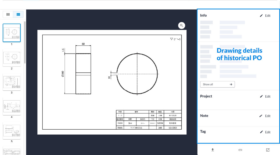 Automatically links purchase order history Information